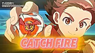 Burn Fujiwara Vs Carlo And Bird Vs Ichigo - Catch Fire (AMV) | Beyblade X Ep - 32