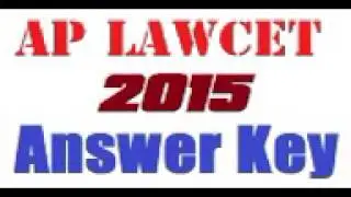 AP LAWCET Key 2015 Answer Key and Question Paper