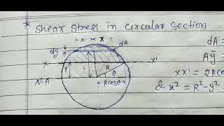 Shear stress in circular cross section of a beam ME82