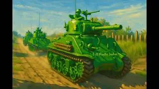 Green tanks on the move AI army men
