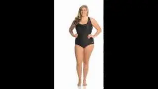 Speedo Conservative Ultraback Plus Size One Piece with Princess Seam | SwimOutlet.com