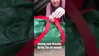 Wreath storage for the off-season! #homeorganization #storagehacks #storagesolutions