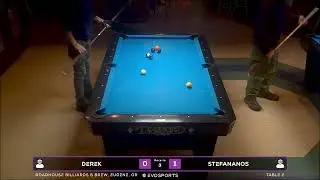 DEREK vs STEFANANOS - ROADHOUSE BILLIARDS & BREW - TABLE 2 | EvoSports