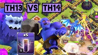 TH13 vs TH14 YetiBowBats No King 👑 Attack Strategy | Clash of Clan | @MhineClashofClan