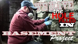 The BASEMENT WALL Project: The HOLE is FILLED IN!  Just some touch up work to do!