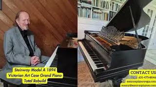 Steinway Model A Victorian Art Case Grand Piano Total Rebuild $25,000