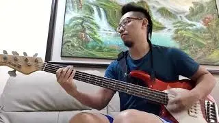 黃金右手荒廢了..看兒子在學這首拾起Bass彈一下晚點陪公子練劍..Lamb of God-Set to Fail bass cover