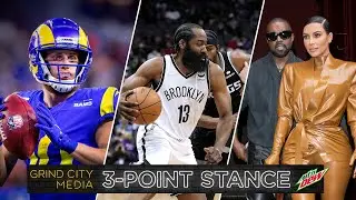 Super Bowl picks, Will James Harden stay with the Nets, Ye/Kim Kardashian drama | 3-Point Stance