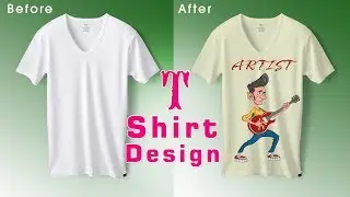 T-shirt Design & mockup in Photoshop || Gstudio Animations