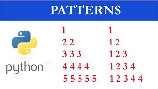Print Numbers in Right angle Triangle- Python Patterns