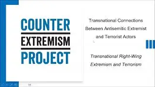 Transnational Right-Wing Extremism and Terrorism / Antisemitism | Alexander Ritzmann