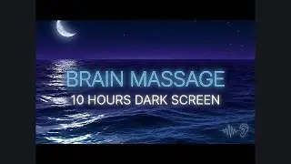 ASMR Ocean Waves & Music 10 Hours Dark Screen ( No Ads )
