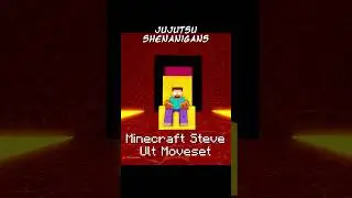 MINECRAFT STEVE MOVESET IN JUJUTSU SHENANIGANS 2 #roblox #jjk #jujutsukaisen #memes #shorts #anime