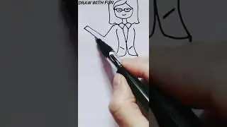 Teachers Day Drawing | Easy Lady Teacher Drawing | #shorts