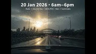 Sydney Silent POV Drive Ryde Double Bay, Ryde Rain, City Traffic POV Driving Through Sydney CBD