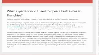 Pretzelmaker Franchise: What Experience is Needed?