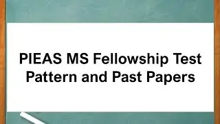 Тестовая схема и прошлые работы для получения стипендии PIEAS MS
