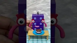 Numberblock Six eats a snack! #numberblocks #toys #funny
