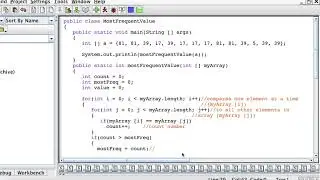 the most frequent value in an array - java