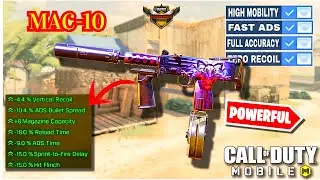 Mac-10 Best Gunsmith Loadout // Fast ADS + No RECOIL! // Call of Duty: Mobile #codm
