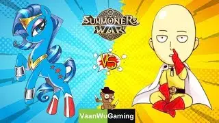 SUMMONERS WAR - Amelia VS OnePunchMan Saitama's Control Team