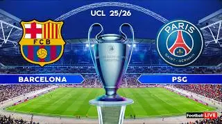 BARCELONA vs PSG - 2026 UEFA Champions League Round of 16 | Full Match All Goals | Simulation PES