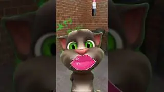 Talking Tom Cat Funny Lipstick Cartoon #shorts #talkingtomcat #lipstickcartoon #catcartoon
