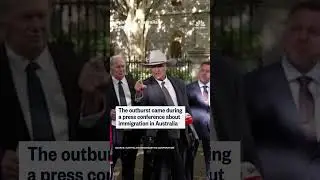 Australian lawmaker reacts angrily after a Channel 9 reporter asks about his Lebanese heritage