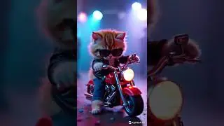 💥🐱 Biker Kitty&rsquo;s Motorcycle Moves Will Make You Smile! 🏍️🎶