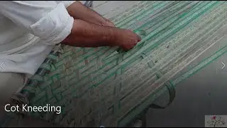 Cot Kneeding manually || How to make Charpai || Charpai Bunai || How to make Charpoy with used rope