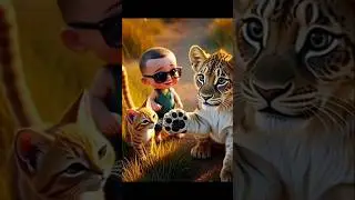 Little Boy Rescues a Crying Lion Cub! 🦁❤️ | Emotional Short Story#shorts #english #enjoy