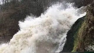 Waterfall of Coo Belgium after a rainy period.