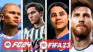 EA FC24 vs FIFA 23: Face Comparison - Unbelievable Realism!