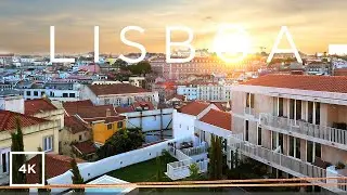 Golden Hour in Lisbon: 4 Hours of an Iconic Rooftop Sunset in Portugal 4K UHD
