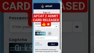 AFCAT 2 ADMIT CARD RELEASED 👍👍🥳🥳 YOU CAN DOWNLOAD ADMIT CARD ON LOGGING IN TO YOUR ACCOUNT #afcat