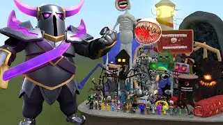 EVOLUTION P.E.K.K.A VS ALL MONSTERS! Garry's Mod (Clash Royale)