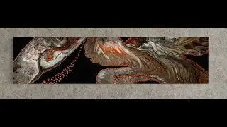Earth Tones and Embellishments. Acrylic Pour Painting, Flow Art, Fluid Art Technique,