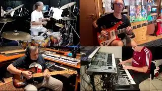 PINK FLOYD - Run Like Hell  (1979) HD  guitars, drums, keyboards vitual cover band