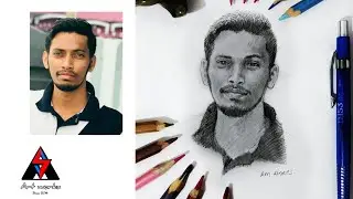 Portrait pencil drawing || Art works byanees | shafree