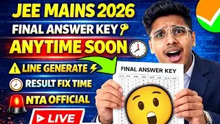 Jee Mains Final Answer Key 2026 😨|Today❓| Marks Vs Percentile Jee Mains 2026 | Jee Mains Result 2026
