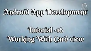 Card View in Android Studio.