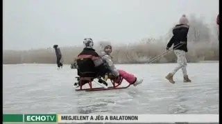 Csak &oacute;vatosan a Balaton jeg&eacute;n!
