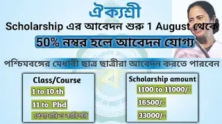 Aikyashree Scholarship 2021 | Westbengal Scholarship | All In One Desi