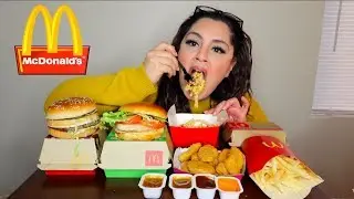 McDonalds Mukbang New Cheese and Bacon Fries! | Posi Claudia