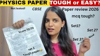 CBSE Shocked Students 😳 Physics paper review 2026