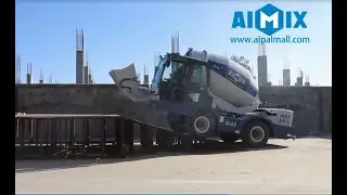 Self-loading concrete mixer truck-------MINI concrete batching plant