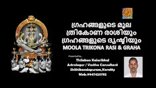 17. ഗ്രഹങ്ങളുടെ മൂല ത്രികോണ രാശിയും ഗ്രഹങ്ങളുടെ ദൃഷ്ടിയും - MOOLA TRIKONA RASI & GRAHA DRISHTI