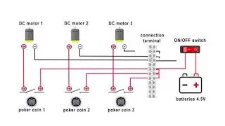 DIY Pinball Game - Electrical Wiring Connection Diagram