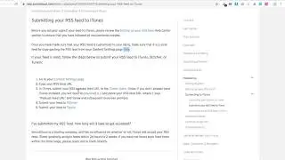 How to submit soundcloud rss feed to itunes?