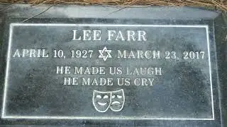 Actor Lee Farr Grave Mount Sinai Memorial Park Los Angeles California USA December 8, 2022